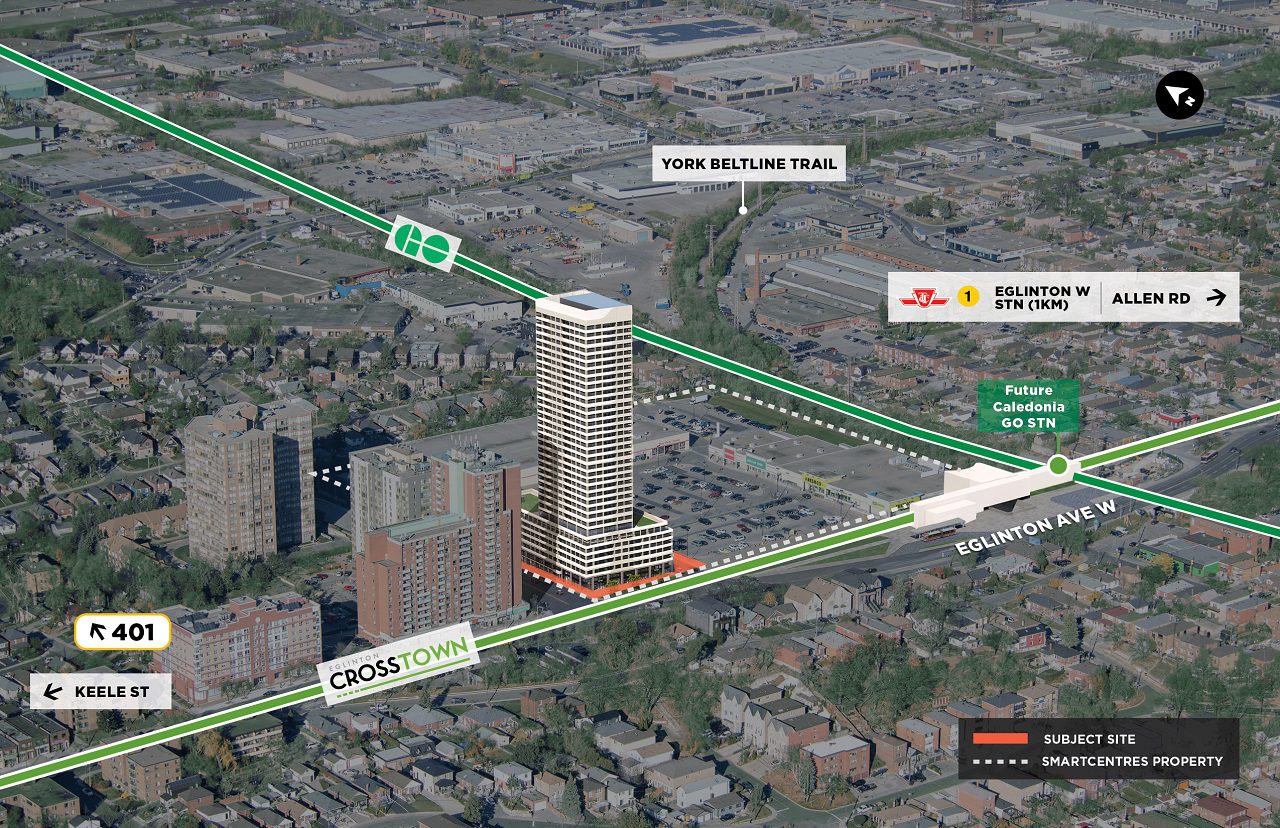 SmartCentres Proposes Multimodal Transit-Oriented Development for Eglinton West