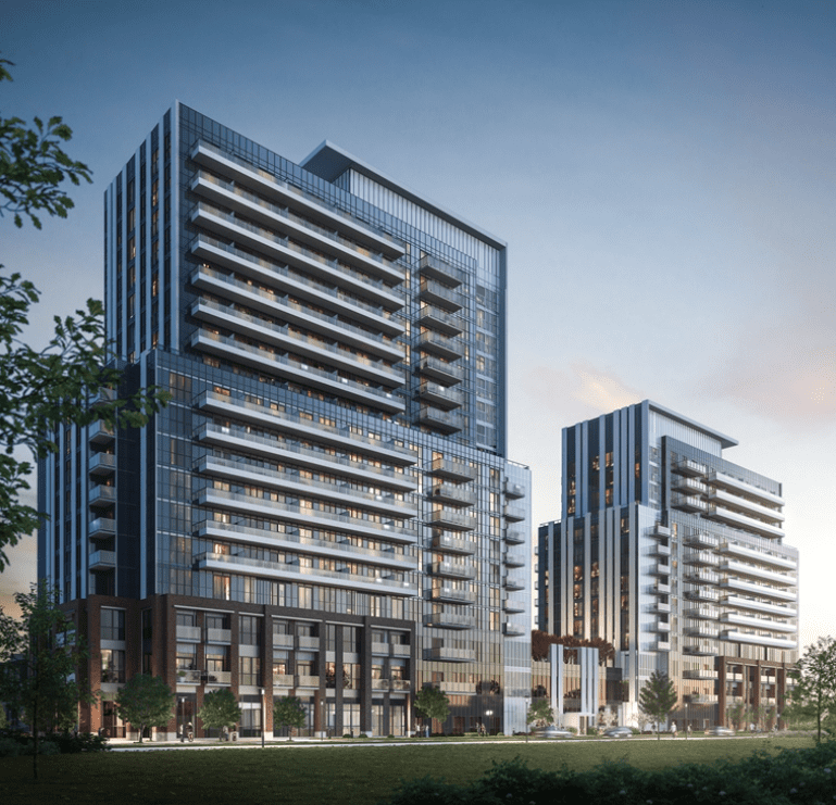 In Vaughan Metropolitan Centre (VMC), the Final Structure Atop the High-Rise Portion of Menkes Developments and QuadReal Property Group’s Mobilio Was Recently Completed