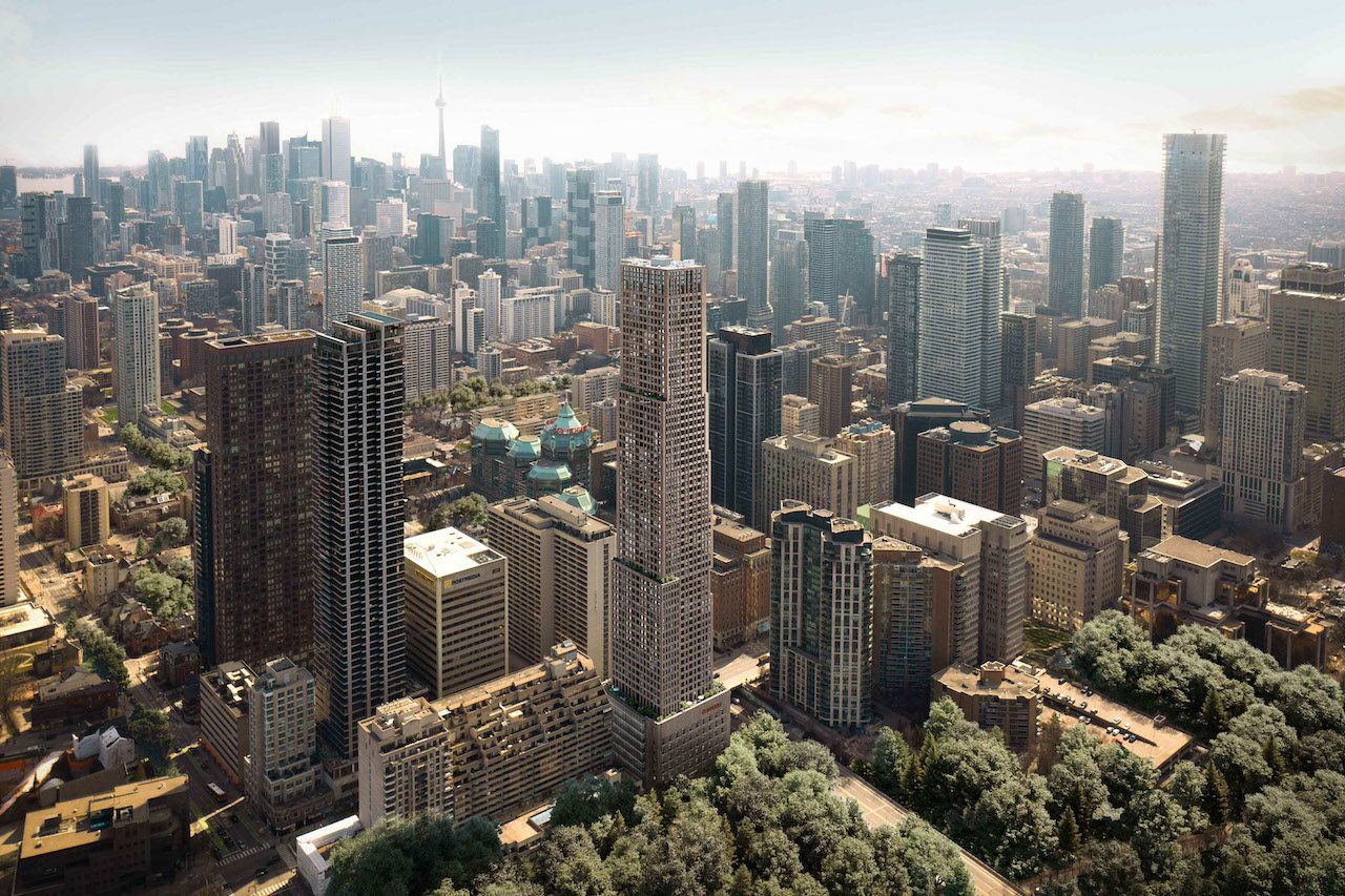 63-Storey Tower Proposed Atop Brutalist Mid-Rise on Bloor East