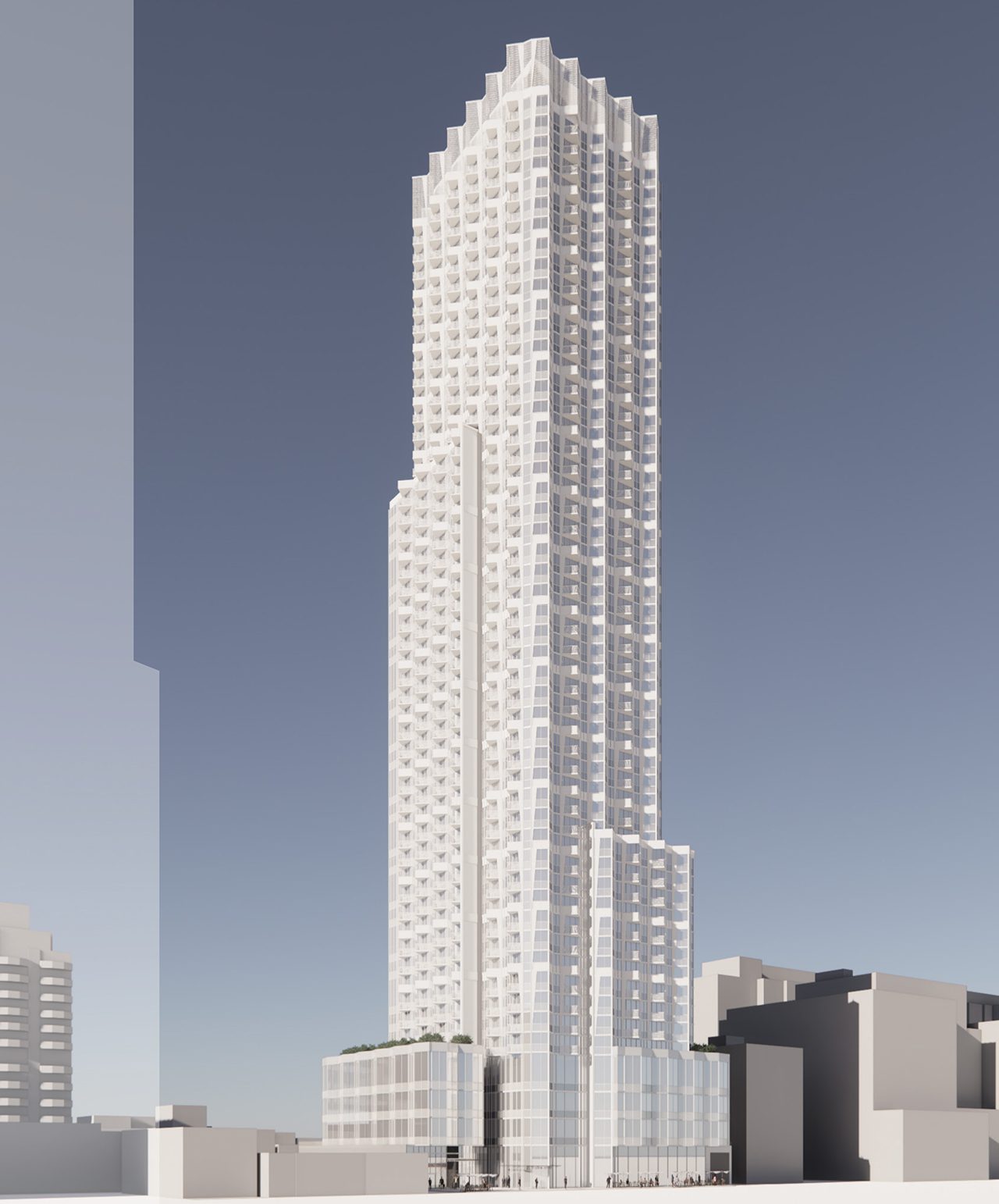 Sawtooth-Edged 50-Storey Proposal Would Replace St Clair-Yonge Office Building