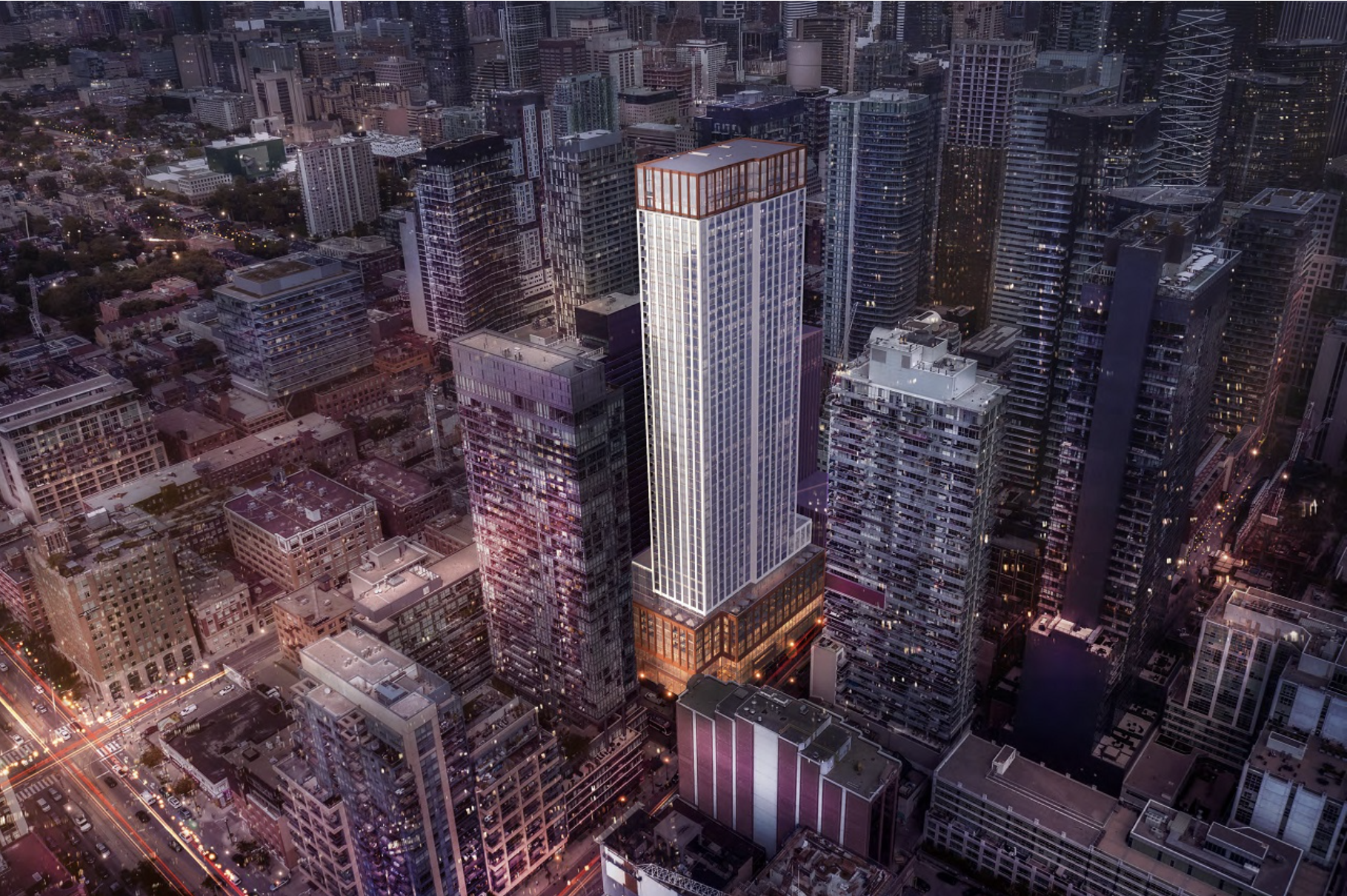 Crane Goes Up at 400 King West With Excavation Complete